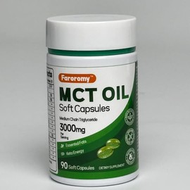 Faroromy MCT Oil Capsules 3000mg – 90 Softgels | Keto Friendly Supplement with CLA, L-Theanine, B12, Ginger Oil & Black Pepper – Non-GMO, Gluten-Free Coconut Source for Daily Wellness