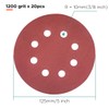 YoiYee 1200 Grit Sanding Discs Pads, 8 Holes, 125mm/5-inch Hook