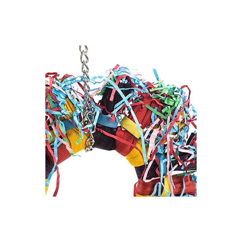 Paper Party Wheel Enrichment Natural Parrot Toy