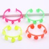 80s 90s Neon Disco Bracelet Set for Women Colorful Acrylic