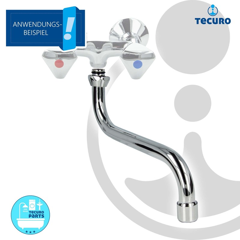 tecuro S-Spout for Wall Fittings 3/4 Inch Tapered Sealing Length