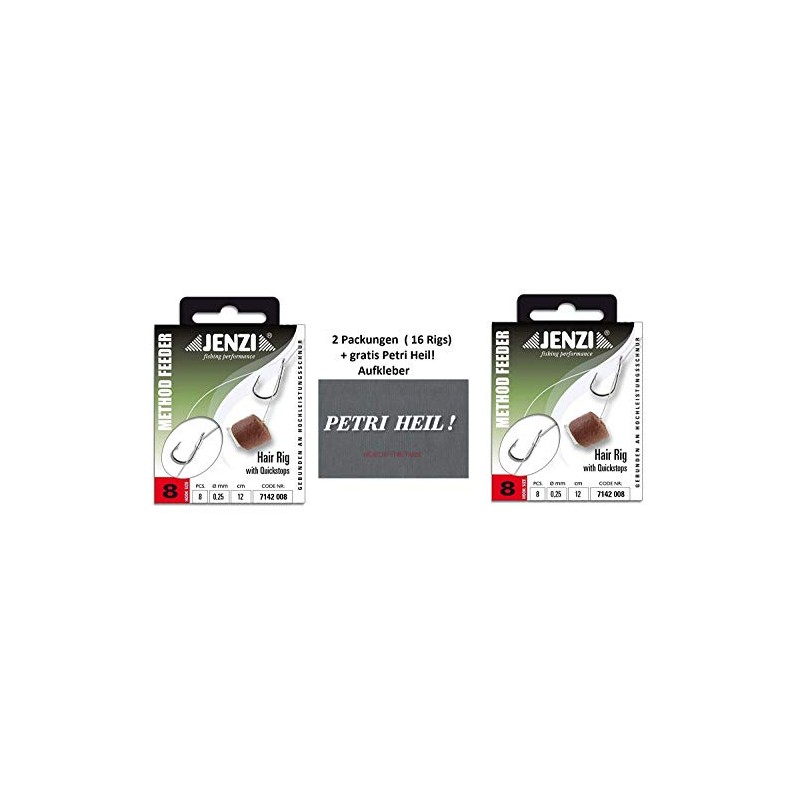 Set: 2 Pack (16 Rigs) Method Feeder Hair Rig by