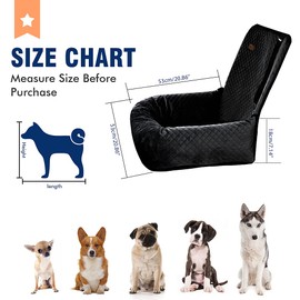 Dog Car Seat Pet Booster Seat Pet Travel Safety Car Seat,The Dog seat Made of Materials is Safe and Comfortable, and can be Disassembled for Easy Cleaning (Black)