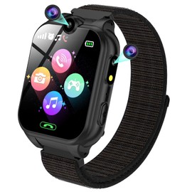 PTHTECHUS Children's Smartwatch - 1.68 Inch Watch Phone for Girls Boys with Call, SOS, 18 Games, Music, Camera, Alarm Clock, Torch, Children's Watch Calling Smart Watch Kids Gift