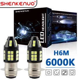 SHENKENUO H6M LED Headlight Bulbs White For Suzuki LTZ 400 Z400 QUADSPORT 2003-2008