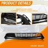 YLT AUTO Front Bumper Lower Mesh Grill Grille W/Chrome Trim