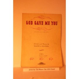 Vintage "God Gave Me You" Song (Medium G) With Violin Obbligato