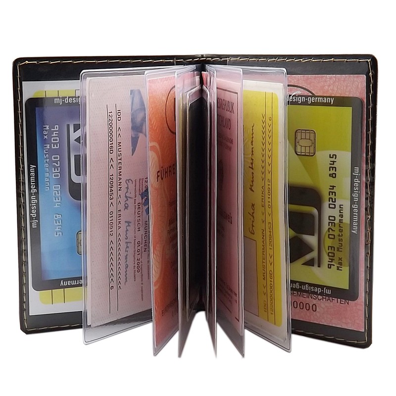 myledershop Elegant ID Card Holder / ID Card Holder with