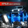 6 Pods Alloy RGBW Rock Lights，LED Pure White Underglow Lights