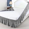 PiccoCasa Elasticated Bed Skirt Ruffled Bed Base Wrap Around Bed