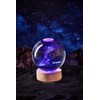 CBGCYSY Dolphin Crystal Ball Lamp with LED Wooden Base, 16