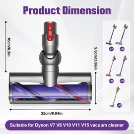 Chrostion Quick-Release Replacement MotorHead for V7 V8 V10 V11 V15 Cordless Vacuum,Suitable for Carpets,Rugs,Hardwood Floor SV10 SV11 SV12 SV14 Bristle Brush Roller Parts