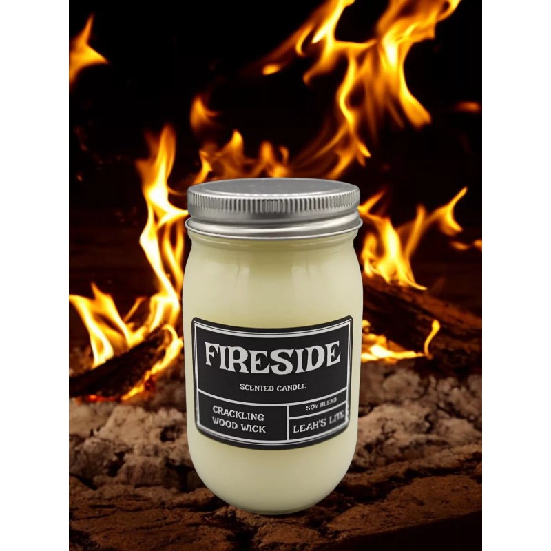 Leah's Lite Wood wick * FIRESIDE * YANKEE TYPE *
