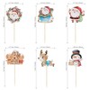 36 piezas de decoración para cupcakes de Navidad, muñeco de