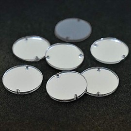 Embroiderymaterial Acrylic Craft Mirror for Embroidery and Craft Purpose (Round Shape, 25 Pieces)