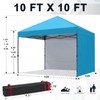 COOSHADE Pop Up Canopy Tent 10x10 with 2 Sidewalls, Outdoor