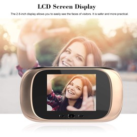Splenssy Digital Door Viewer Peephole Door Camera Doorbell 2.8 Inch LCD Screen Night Vision Photo Shooting Digital Door Monitoring for Home Security