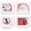 Round Portable Jewelry Box Organizer Display Storage Case for Rings