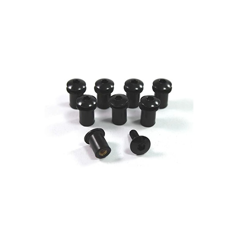 Speedy Fasteners Black Aluminium Motorcycle Wind Screen Windshield Bolts Washers