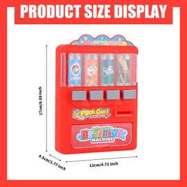 Satiskid Mini Vending Machine Toy, Food Doll House Decoration, Mini Drinks Vending Machine for Kids, Miniature Food Accessories, Doll House Furniture Kitchen Decoration