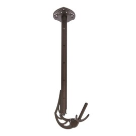 Skull Hooker Powder Coated Steel Adjustable Rotatable Ceiling Hooker & Mounting System for Space Saving, Brown