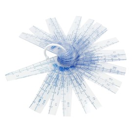 Nagoyuki 1 Pack Plastic Feeler Gauge 0.05-3mm Thickness Measuring Tools 25 in 1 Feeler Gauge for Measuring Gaps
