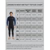 Lemorecn Wetsuit Top Men 3mm Neoprene Wetsuits Jacket Long Sleeve