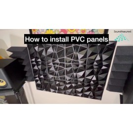 SoundAssured Acoustic Diffuser Panel - Geometric - White - Acoustic Diffusion Wall Panels