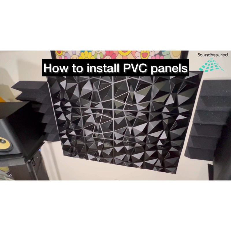 SoundAssured Acoustic Diffuser Panel - Geometric - White - Acoustic