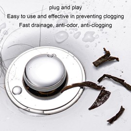 Bathroom Sink Stopper, Bathroom Sink Drain Pop Up Stopper, Stainless Steel Hair Catcher, Washroom Floor Drain Strainer, Bath Tub Drain Protector, Anti Clogging Drain Filter