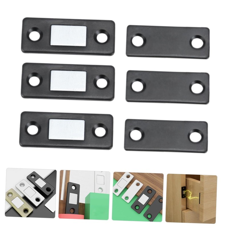 SHINEOFI 3 Sets Magnetic Catches for Cabinet Doors Thin Design
