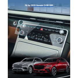 LANTU 4PCS Car Screen Protector for 2025 Genesis GV80 G80 Air Conditioner Nano Touchscreen Protector Film HD Clear Bubble Free