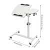 YIYIBYUS Adjustable Rolling Laptop Table Stand with Wheels, Portable Overbed