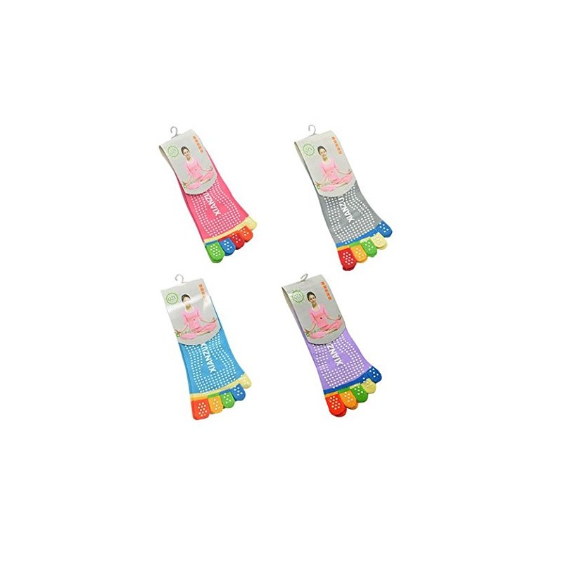 EQLEF 3 Pairs Women Non-Slip Grip Workout Yoga Socks, Best