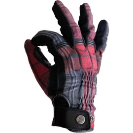 Mycl Turell Motorcycle Gloves Cross Stitch - Men's Motorcycle Gloves - Genuine Leather Palm - Gloves Men's Motorcycle Touring - Back of Hand with Genuine Dupont Kevlar Fibre (Chester, 5XL)