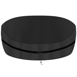 ZOALXZNT Sun Island Cover Oval Waterproof, Sun Island Protective Cover Oval with Drawstring and Adjustable Buckles, Cover Sun Island Oval 420D Oxford Fabric (Black, 205 x 145 x 85/45 cm)