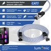 Lumonic CAT7 Patchkabel S/FTP 7,5m | RJ45 | Weiß Blau