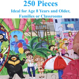Think2Master Amusement Park 250 pieces Jigsaw Puzzle fun educational toy for kids, school & families. Great gift for boys & girls ages 8+ to stimulate learning. Size: 14.2” X 19.3”