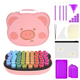 ZORETCO Diamond Painting Storage Containers,60 Slots Diamond Painting Kits,5D Diamond Painting Accessories and Tools for Art Jewelry Bead Rhinestones Organizer