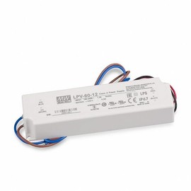 LED Netzteil Trafo Mean Well LPV-60-12 Schaltnetzteil, 12V / 5A / 60W IP67 LED Transformator