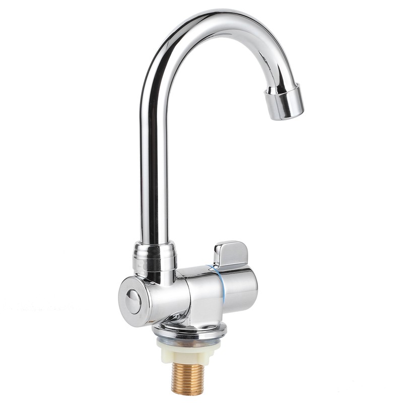 Single Cold Water Tap Basin Faucet 360 Degree Rotation 1/2in