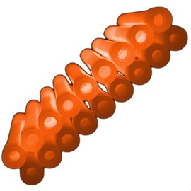 The Glowhouse Premium 6 inch Glow Stick pack of 25 Individually Wrapped with Lanyards (Orange)