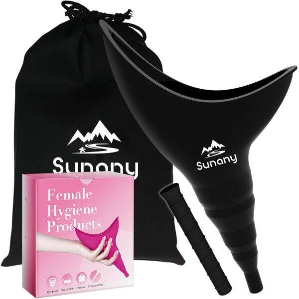 Sunany Female Urination Device, Reusable Urinal Silicone 3 Piece Set,