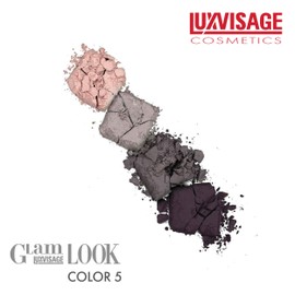 Luxvisage Long - Lasting Colorful Highly Pigmented Matte Make-up Eyeshadow Palette "Glam look" Hamamelis extract, Vitamin E (color 5 (smoky))