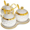 Lallisa 3 Pcs Golf Porcelain Sugar Bowl Condiment Pot Golf