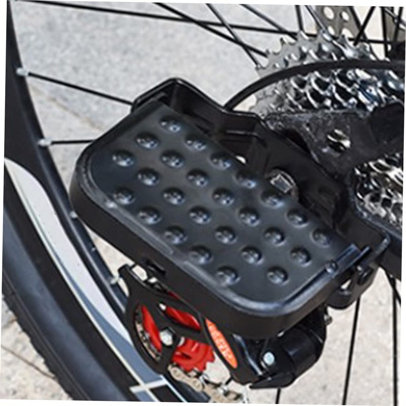 Zerodeko 2Pcs Foldable Backseat Bike Pedals Durable Cycling Rear Wheel