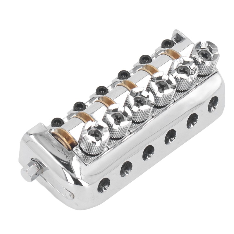 Headless Guitar Bridge Tailpiece 6 String Saddle with Worm Involved