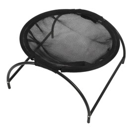 Cat Hammock Bed Stainless Steel Canvas Detachable Elevated Raised Small Dog Pet Hammock Bed for Indoor Outdoor Black