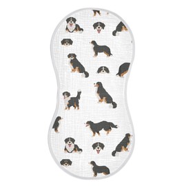 vvfelixl Muslin Burp Cloths Bernese Mountain Dog Baby Washcloths for Baby Girl Boys 2 Pack
