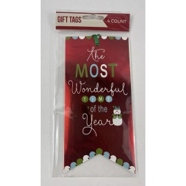 Paper Magic Group 4 Tags Large 7x3” Holiday Christmas Gift Tags Present Tags Paper Magic Group New